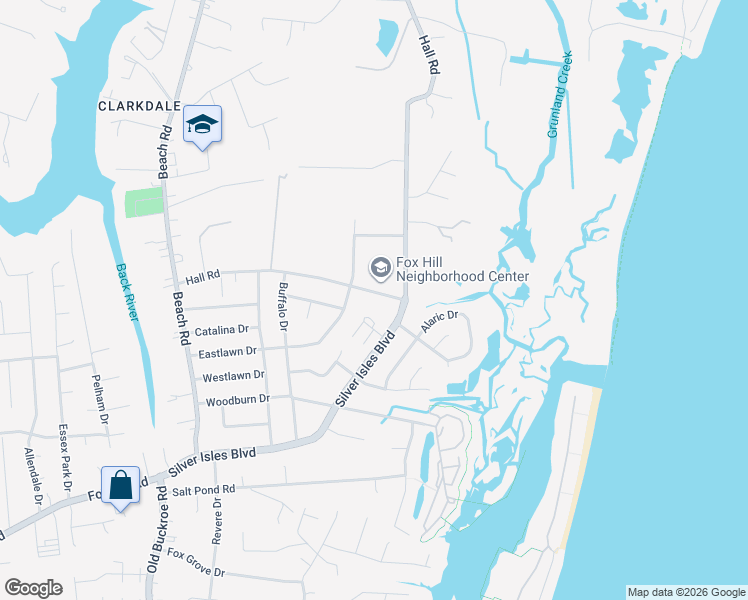 map of restaurants, bars, coffee shops, grocery stores, and more near 339 Silver Isles Boulevard in Hampton