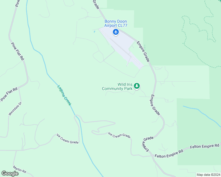 map of restaurants, bars, coffee shops, grocery stores, and more near 500 Wild Iris Lane in Santa Cruz