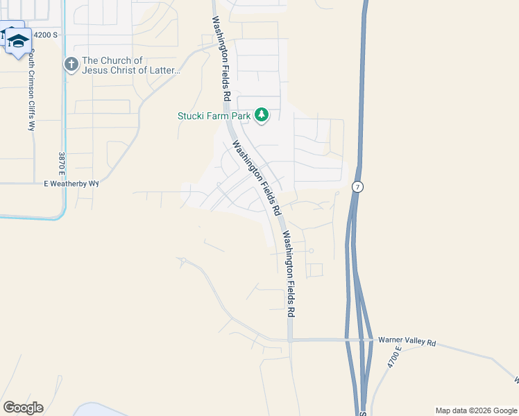 map of restaurants, bars, coffee shops, grocery stores, and more near 4784 South Cattail Way in Washington