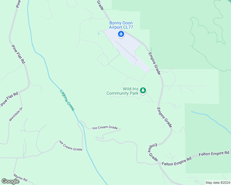 map of restaurants, bars, coffee shops, grocery stores, and more near 500 Wild Iris Lane in Santa Cruz