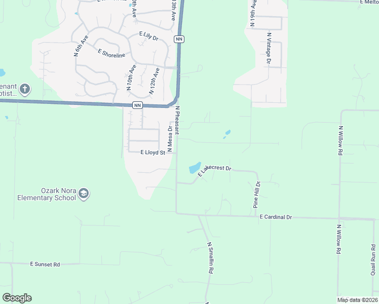 map of restaurants, bars, coffee shops, grocery stores, and more near 5146 Pheasant Drive in Ozark