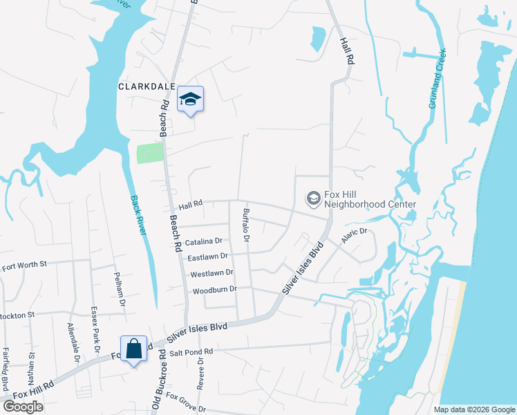 map of restaurants, bars, coffee shops, grocery stores, and more near 42 Hall Road in Hampton