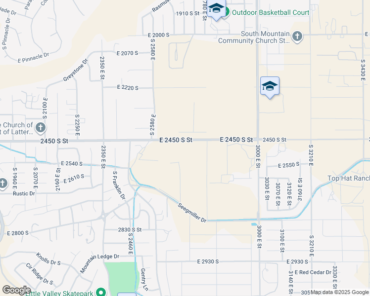 map of restaurants, bars, coffee shops, grocery stores, and more near in St. George