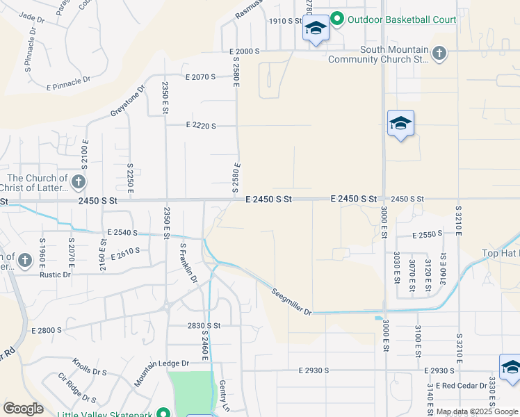 map of restaurants, bars, coffee shops, grocery stores, and more near in St. George