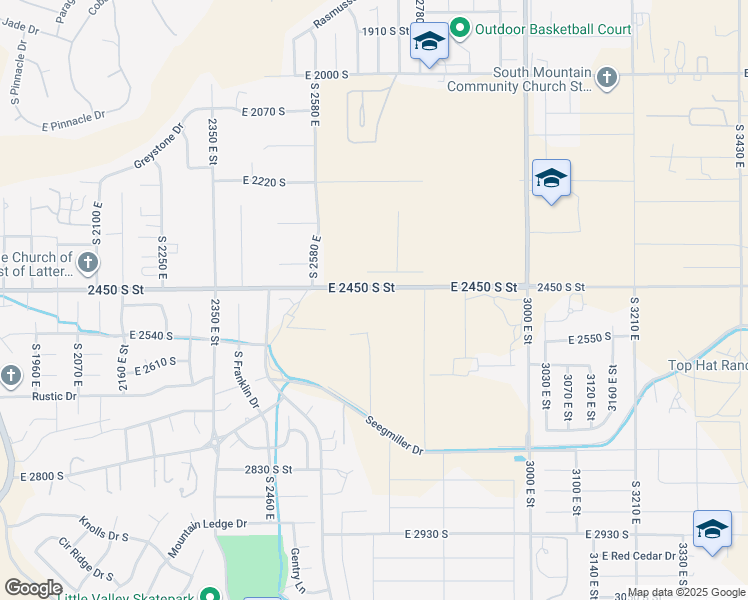 map of restaurants, bars, coffee shops, grocery stores, and more near in St. George