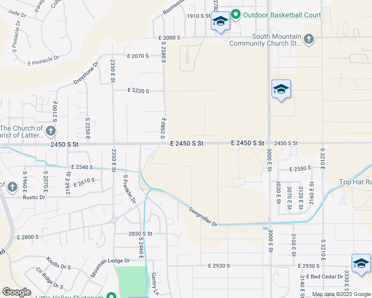 map of restaurants, bars, coffee shops, grocery stores, and more near in St. George