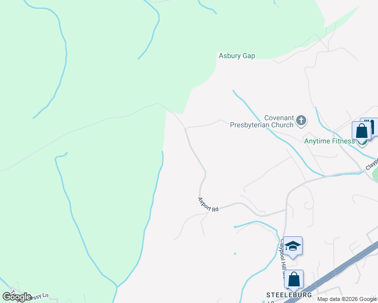 map of restaurants, bars, coffee shops, grocery stores, and more near Airport Rd in Cedar Bluff