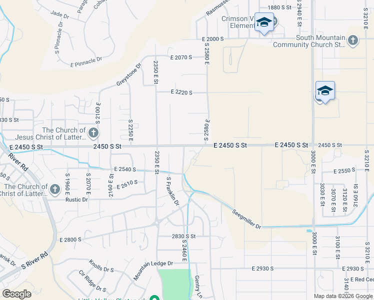 map of restaurants, bars, coffee shops, grocery stores, and more near in St. George