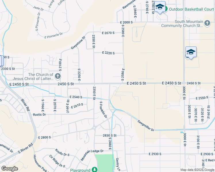 map of restaurants, bars, coffee shops, grocery stores, and more near 2462 South Little Valley Road in St. George
