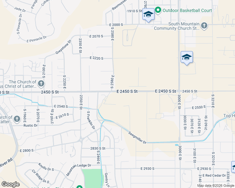 map of restaurants, bars, coffee shops, grocery stores, and more near in St. George
