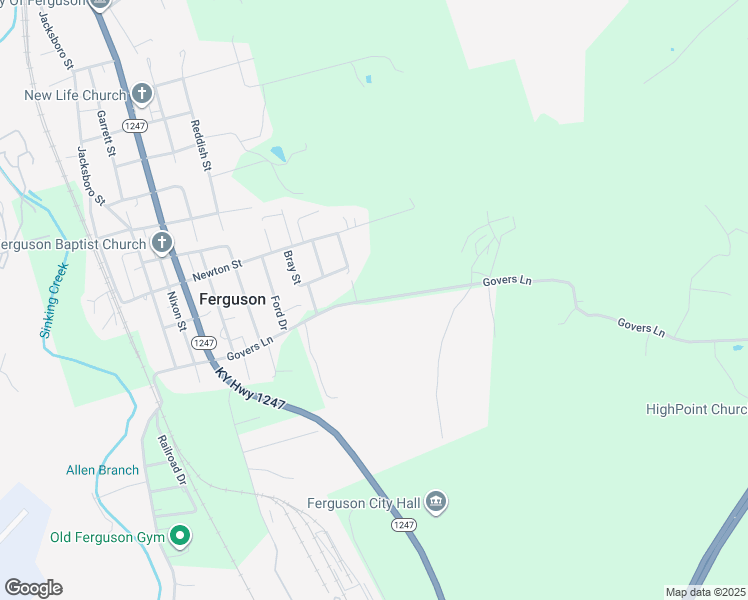 map of restaurants, bars, coffee shops, grocery stores, and more near 916 Govers Lane in Ferguson