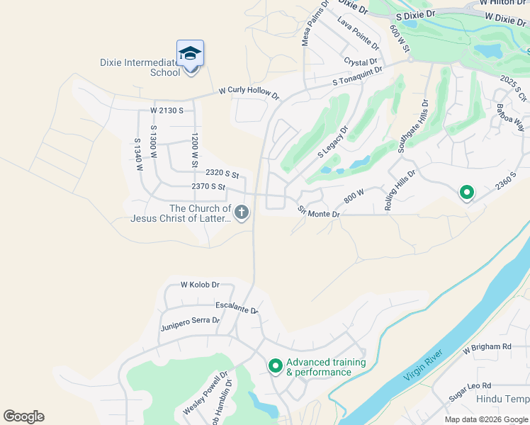 map of restaurants, bars, coffee shops, grocery stores, and more near in St. George