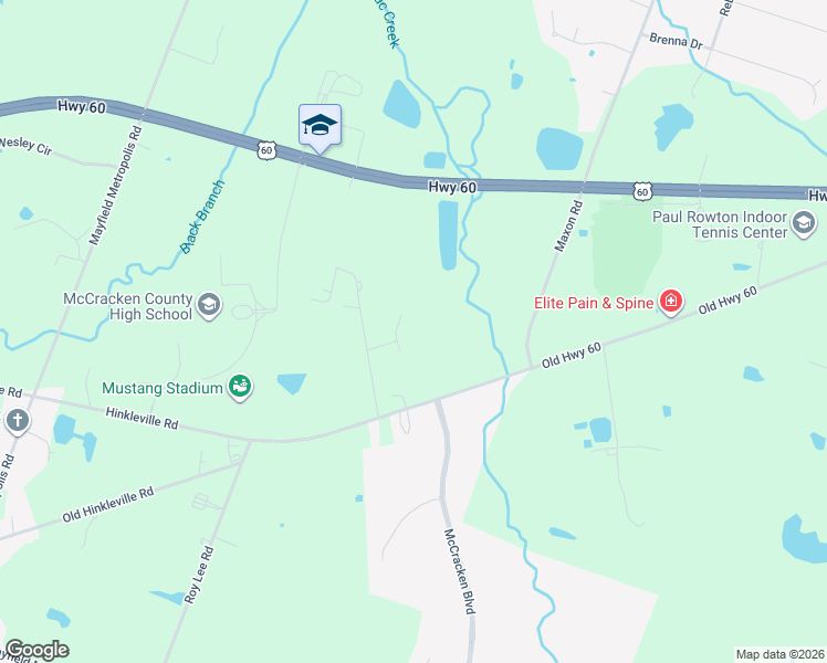 map of restaurants, bars, coffee shops, grocery stores, and more near 6201-6299 Hinkleville Road in Paducah