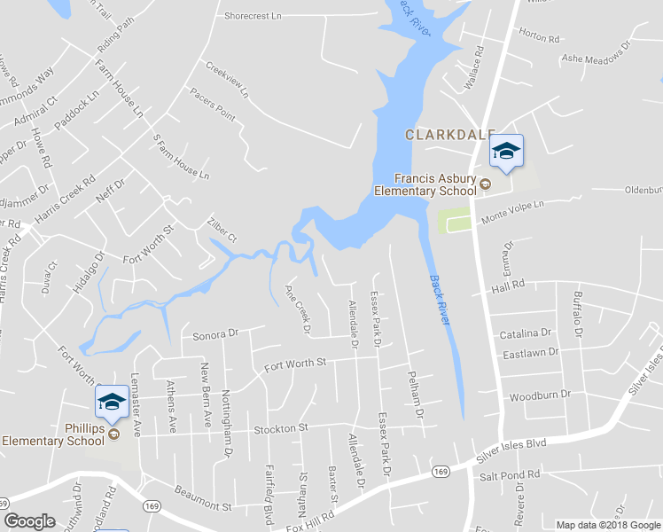 map of restaurants, bars, coffee shops, grocery stores, and more near 148 River Walk Court in Hampton