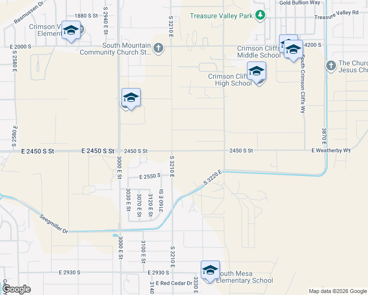 map of restaurants, bars, coffee shops, grocery stores, and more near in St. George