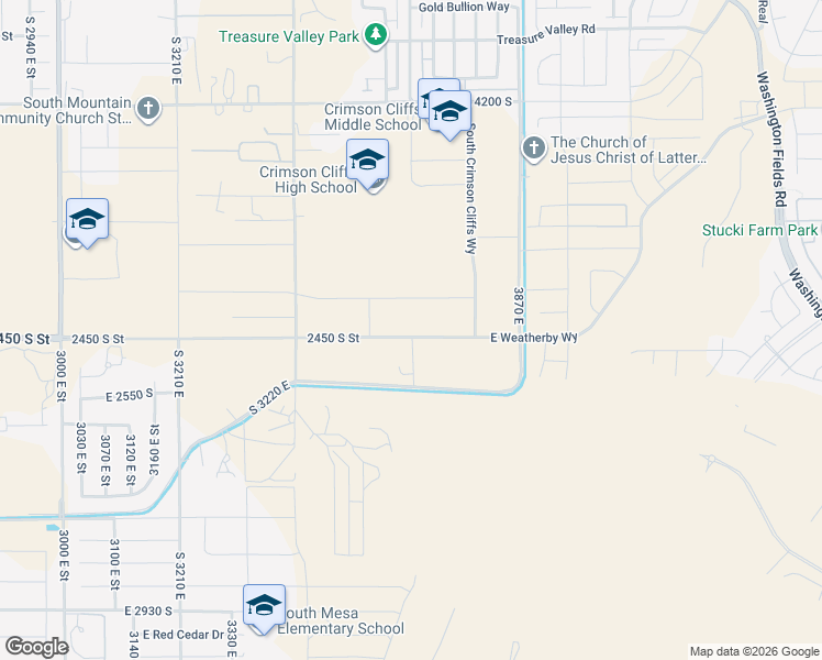 map of restaurants, bars, coffee shops, grocery stores, and more near in St. George