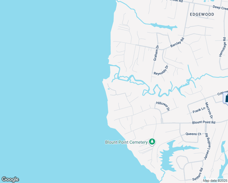 map of restaurants, bars, coffee shops, grocery stores, and more near 55 James River Lane in Newport News
