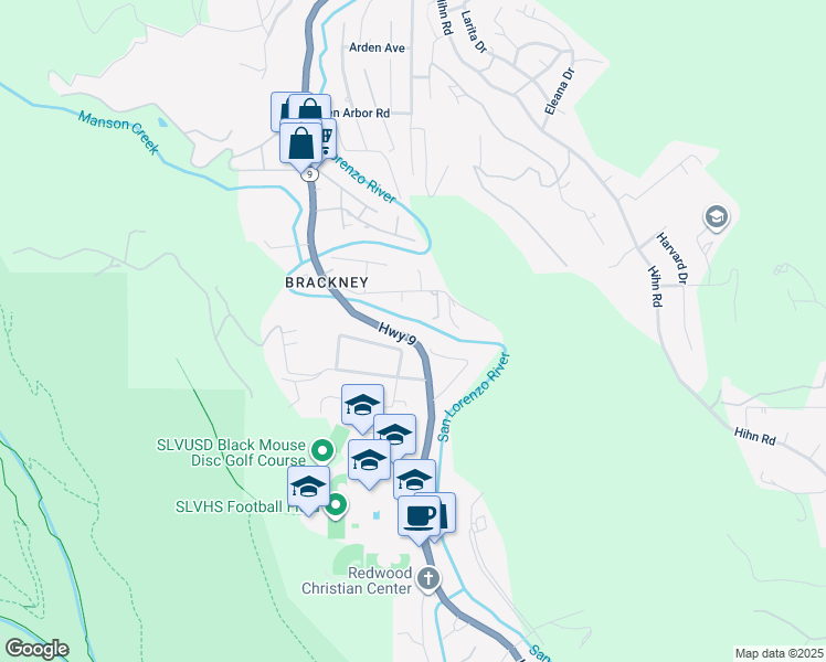 map of restaurants, bars, coffee shops, grocery stores, and more near 7470 California 9 in Felton