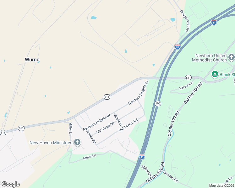 map of restaurants, bars, coffee shops, grocery stores, and more near 4763-4899 Newbern Road in Pulaski