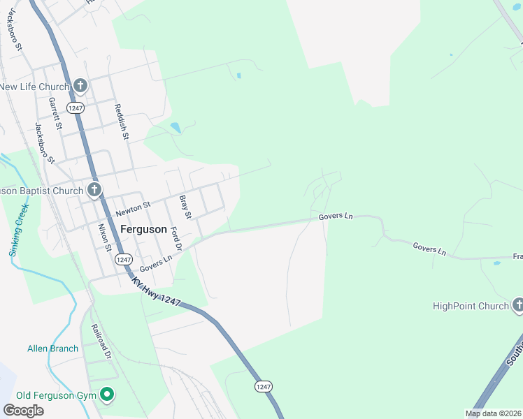 map of restaurants, bars, coffee shops, grocery stores, and more near in Ferguson