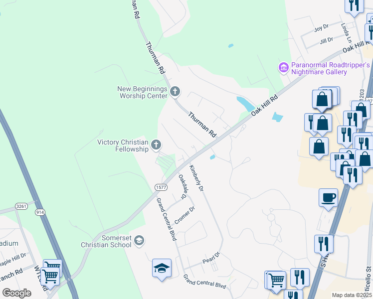 map of restaurants, bars, coffee shops, grocery stores, and more near 62 Deck Drive in Somerset
