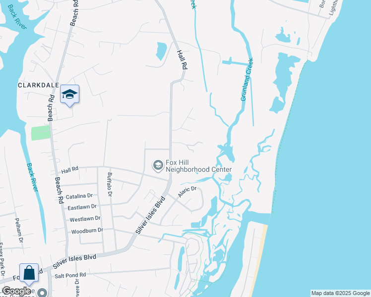 map of restaurants, bars, coffee shops, grocery stores, and more near 10 Fox Gate Way in Hampton