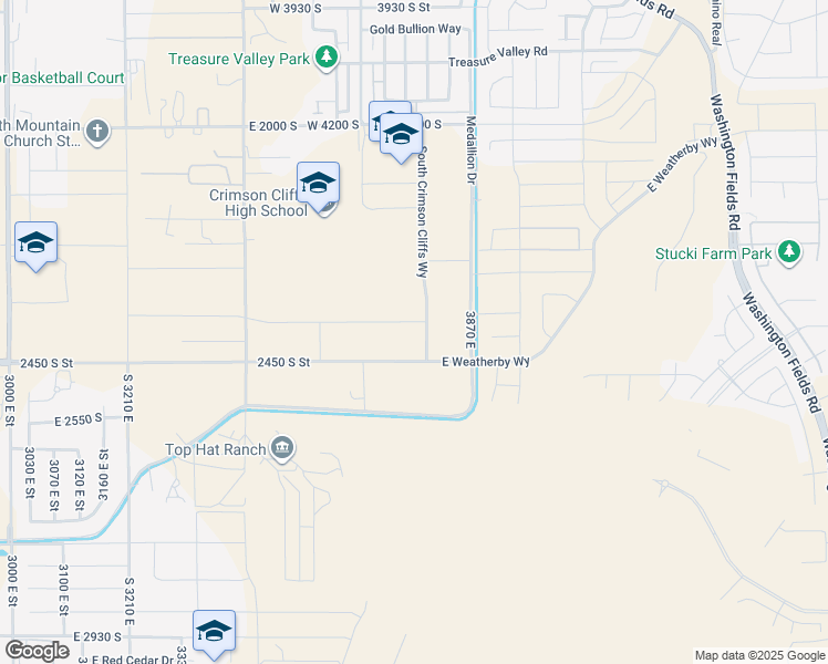 map of restaurants, bars, coffee shops, grocery stores, and more near in St. George