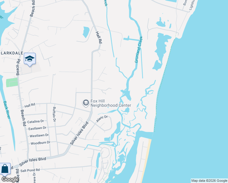 map of restaurants, bars, coffee shops, grocery stores, and more near 13 Fox Gate Way in Hampton