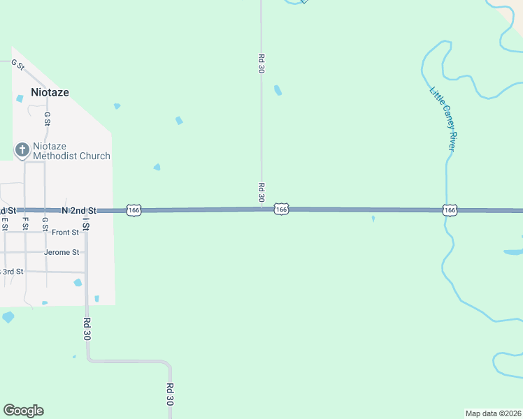 map of restaurants, bars, coffee shops, grocery stores, and more near U.S. 166 in Niotaze