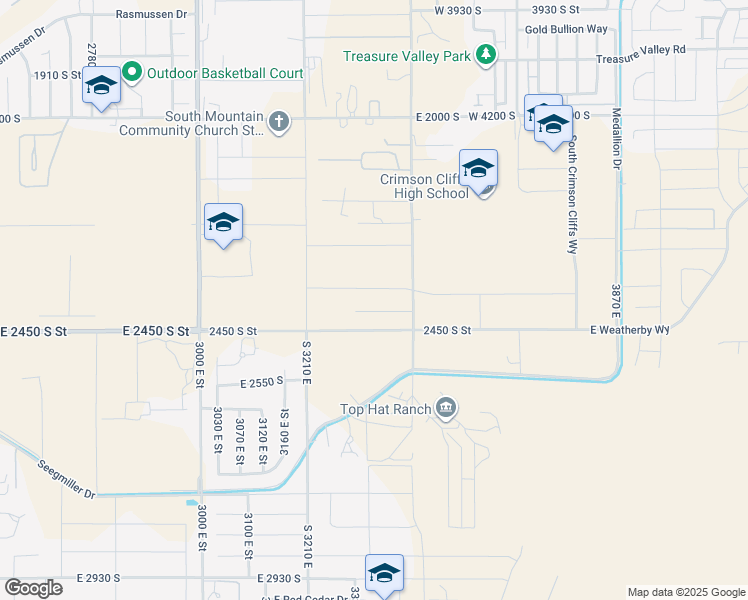 map of restaurants, bars, coffee shops, grocery stores, and more near 3346 East Ashbury Lane in Washington County