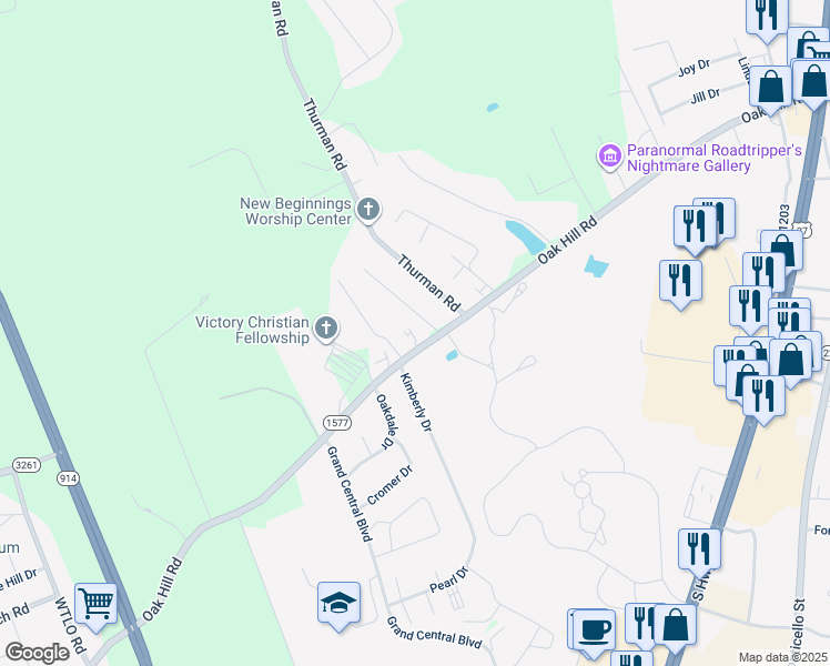 map of restaurants, bars, coffee shops, grocery stores, and more near 1-299 Arlen Dr in Somerset