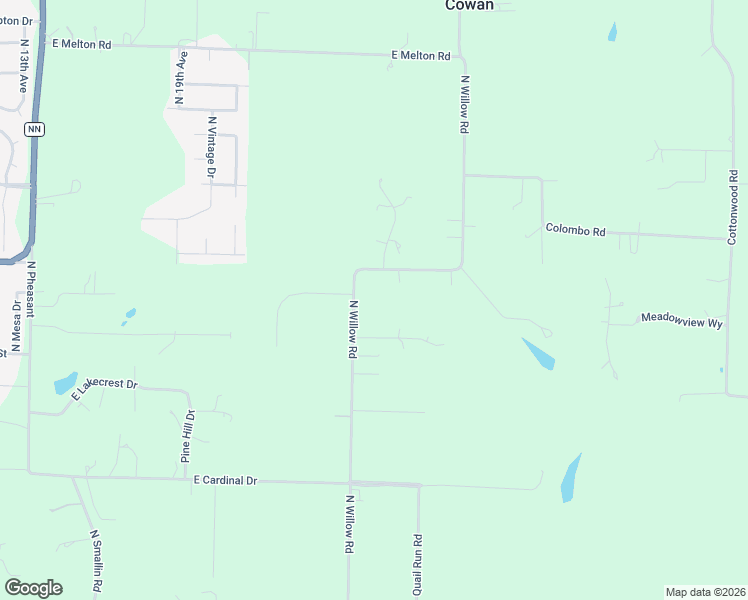 map of restaurants, bars, coffee shops, grocery stores, and more near 5370 North Willow Road in Ozark