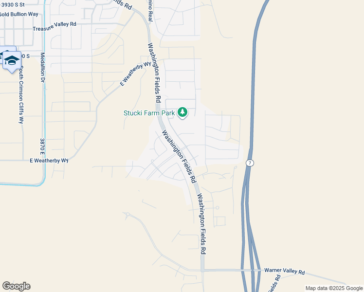 map of restaurants, bars, coffee shops, grocery stores, and more near 4672 South Cattail Way in Washington