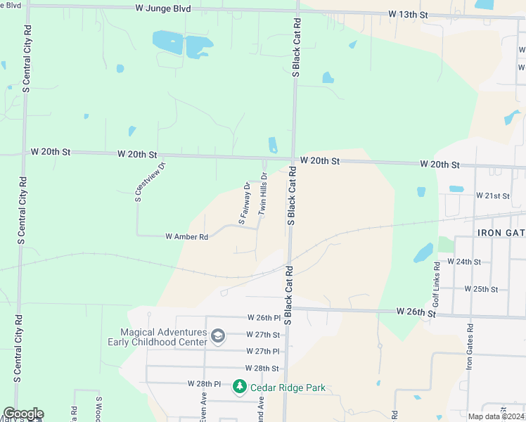 map of restaurants, bars, coffee shops, grocery stores, and more near 2219 Twin Hills Drive in Joplin