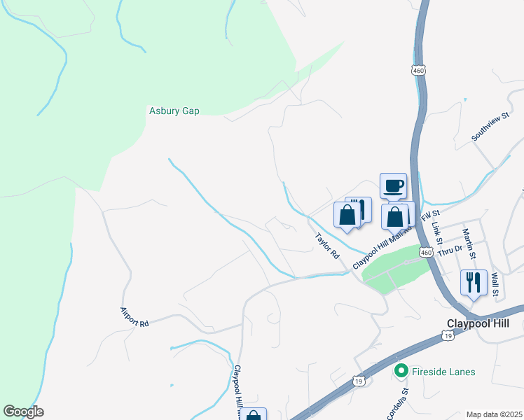 map of restaurants, bars, coffee shops, grocery stores, and more near 50-52 Mall Church Road in Cedar Bluff
