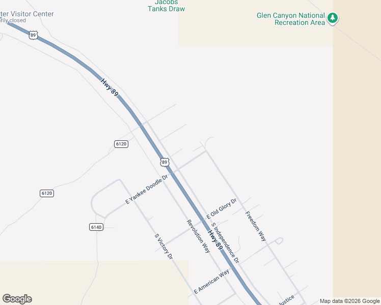 map of restaurants, bars, coffee shops, grocery stores, and more near 715 East Liberty Bell Court in Kanab