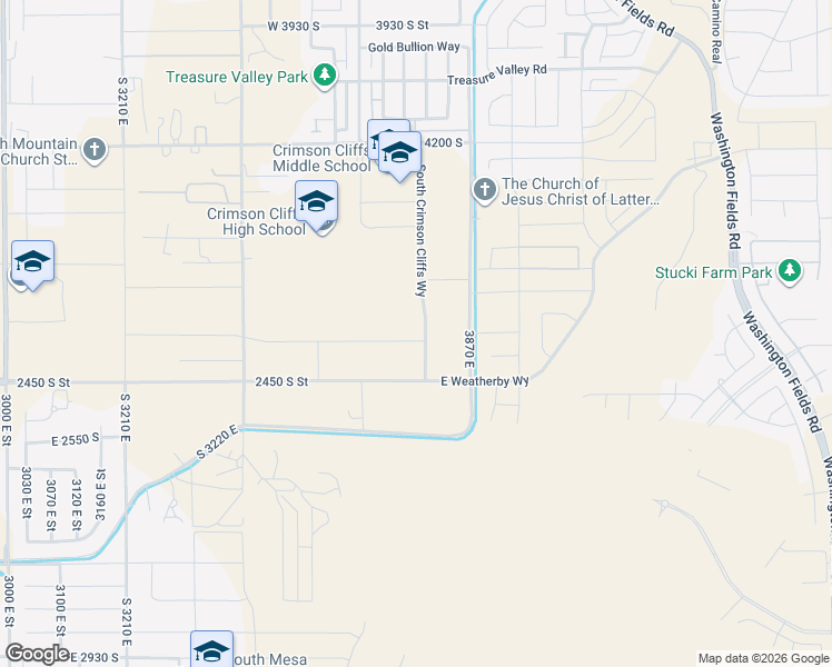 map of restaurants, bars, coffee shops, grocery stores, and more near in St. George