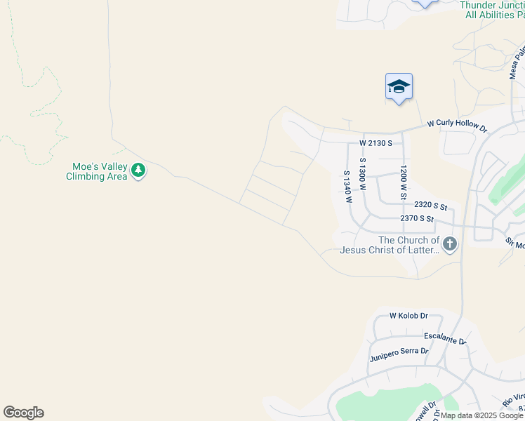 map of restaurants, bars, coffee shops, grocery stores, and more near West Chandler Drive in St. George