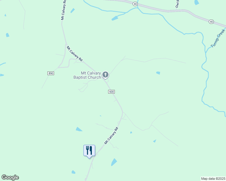map of restaurants, bars, coffee shops, grocery stores, and more near 898 Mount Calvary Road in Brookneal