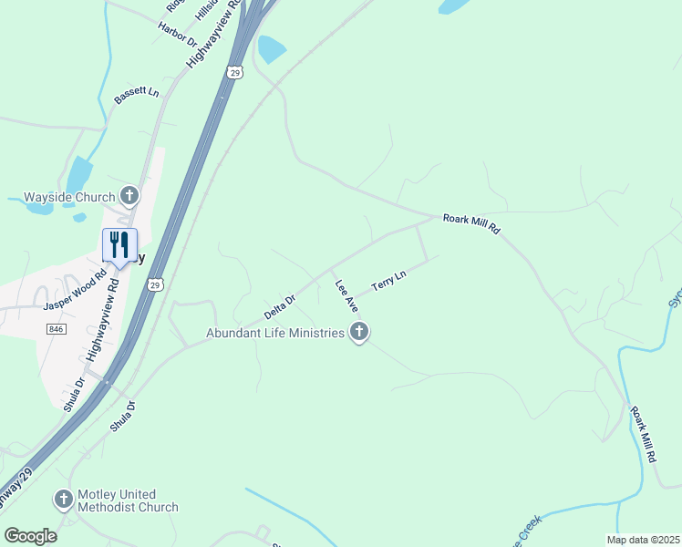 map of restaurants, bars, coffee shops, grocery stores, and more near 788 Delta Drive in Hurt