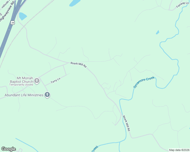 map of restaurants, bars, coffee shops, grocery stores, and more near County Road 638 in Pittsylvania County