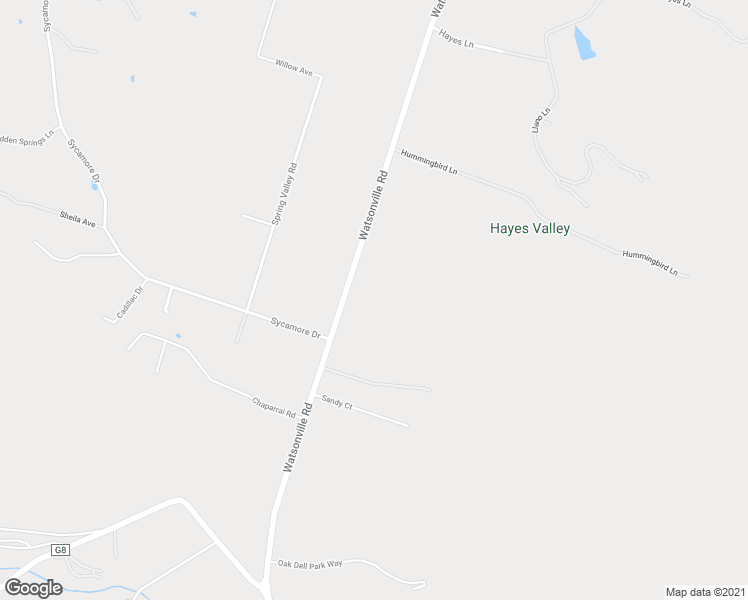 map of restaurants, bars, coffee shops, grocery stores, and more near 13460 Watsonville Road in Morgan Hill