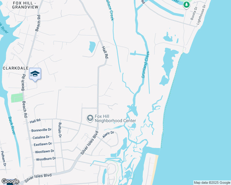 map of restaurants, bars, coffee shops, grocery stores, and more near 4 Creek Point Lane in Hampton
