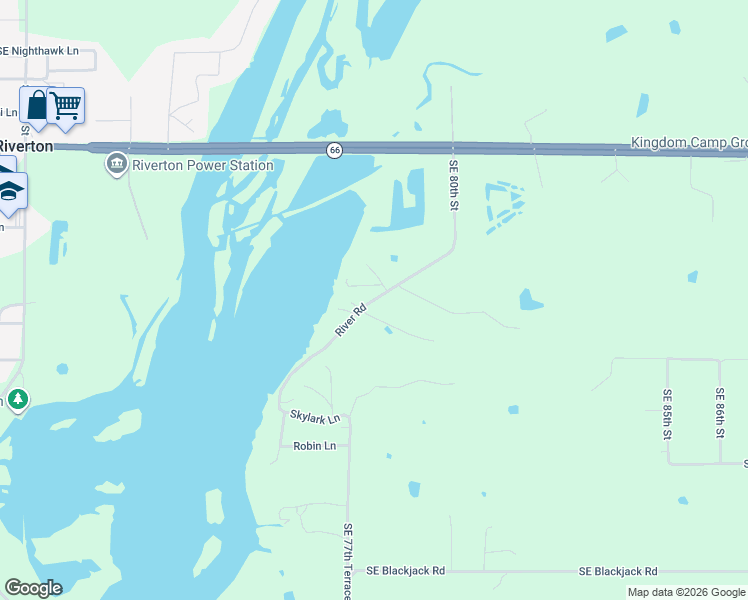 map of restaurants, bars, coffee shops, grocery stores, and more near Rest Awhile Road in Cherokee County