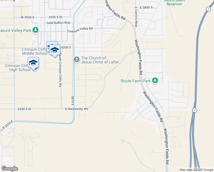 map of restaurants, bars, coffee shops, grocery stores, and more near 534 East Weatherby Way in Washington