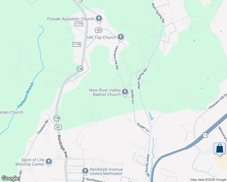 map of restaurants, bars, coffee shops, grocery stores, and more near 547 Bunts Street in Pulaski
