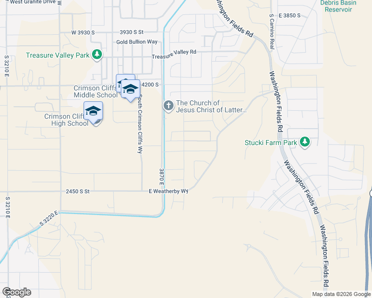 map of restaurants, bars, coffee shops, grocery stores, and more near 3870 East in Washington