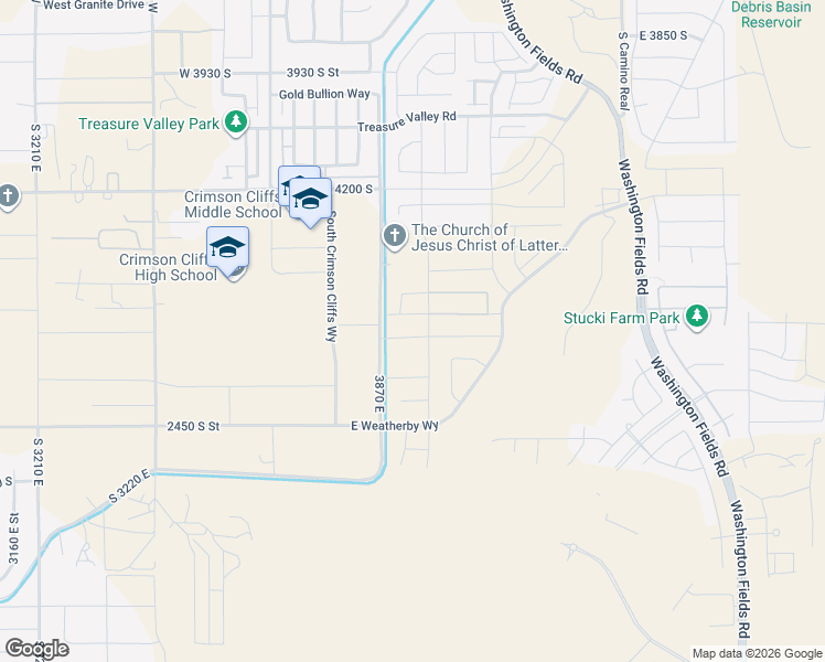 map of restaurants, bars, coffee shops, grocery stores, and more near 3870 East in Washington