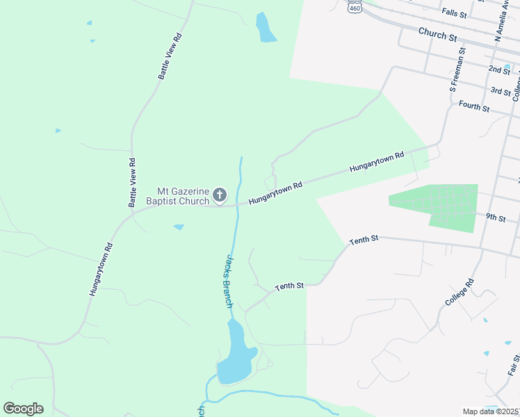 map of restaurants, bars, coffee shops, grocery stores, and more near 1305 Hungarytown Road in Blackstone