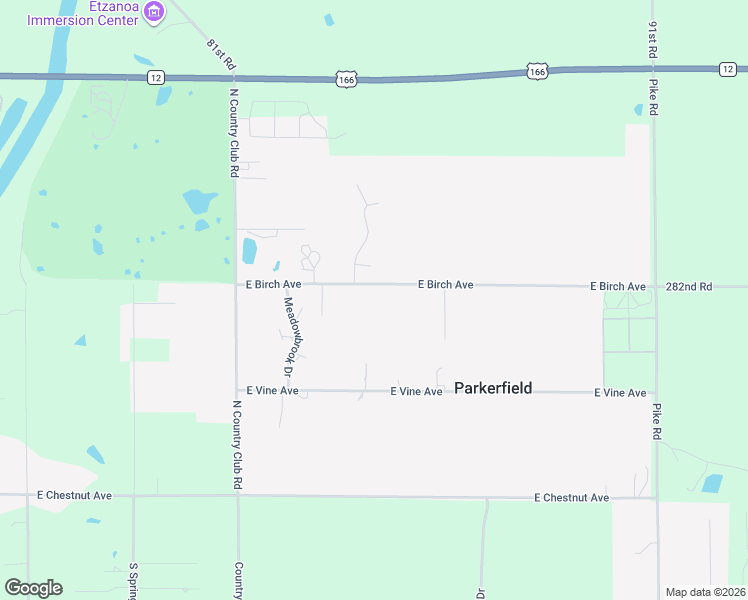 map of restaurants, bars, coffee shops, grocery stores, and more near 2805 East Birch Avenue in Parkerfield